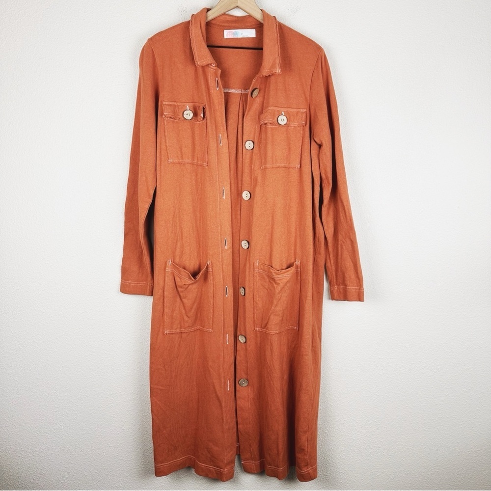 Free People Beach Button Down Cotton Duster Cardigan
